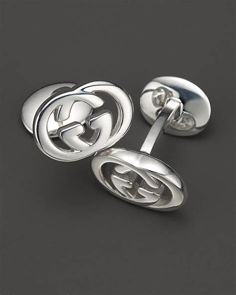 gucci sliver|Gucci silver cufflinks.